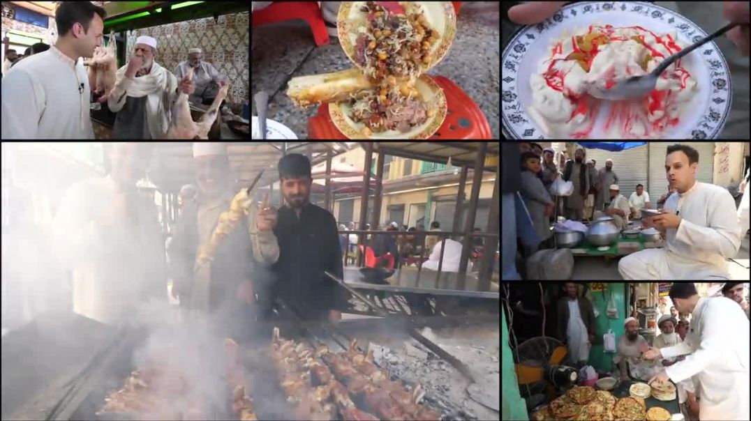 Street Food in Peshawar GOLDEN PULAO Mountain Charsi Tikka Kabab Pakistani Street Food