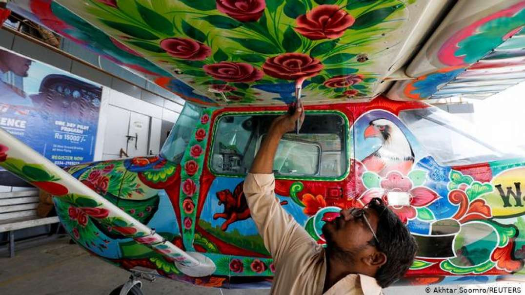 Pakistan famous truck art is now in the air