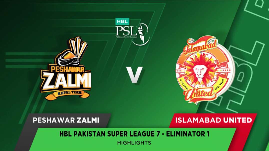 Peshawar Zalmi vs Islamabad United 32 Match Full Highlights Eliminator 1 HBL PSL 7 2022