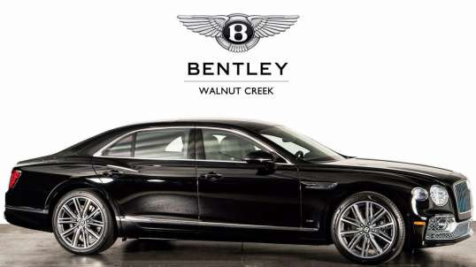 2023 Black Bentley Flying Spur V8 Fast Luxury Sedan in Detail